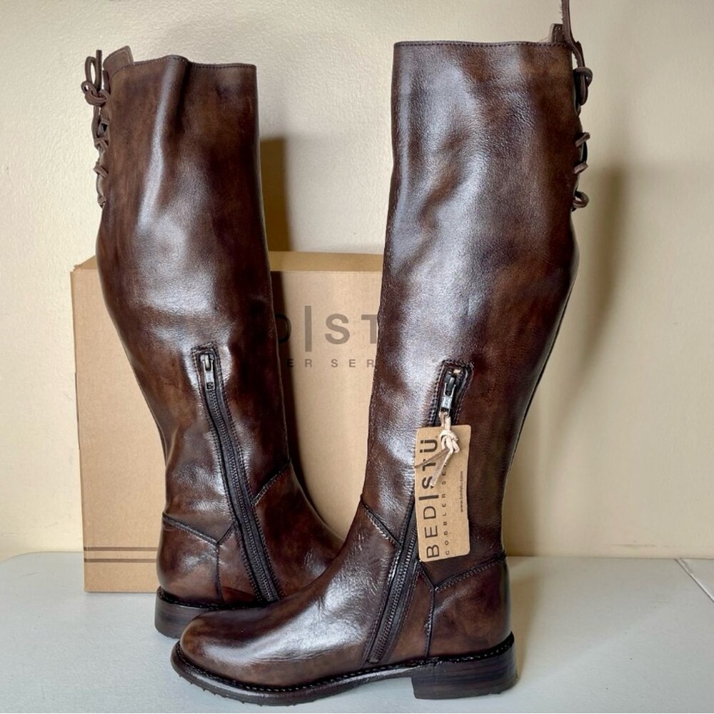 Fabulous BED|STU Dark Brown Leather Tall Boots!!!